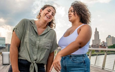 Image of Professor Marianna Kessimian and Clara Pritchett